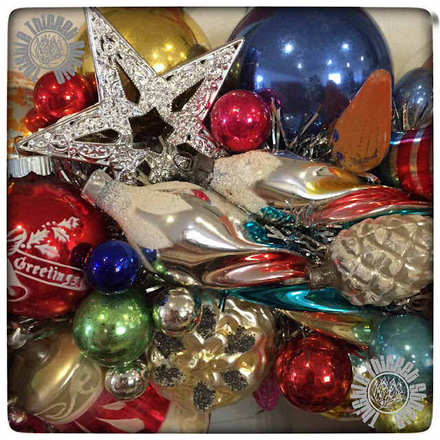 Vintage Ornament Wreath Tutorial by Thistle Thicket Studio. www.thistlethicketstudio.com