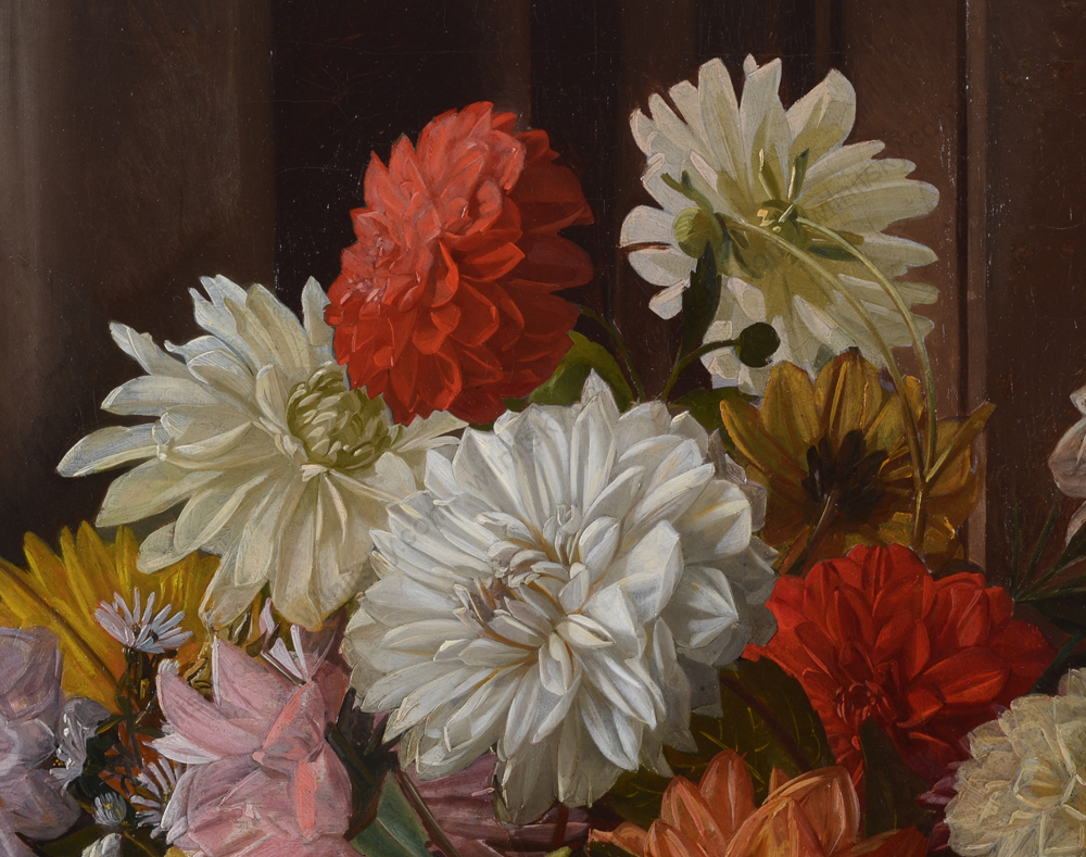 Leopold von Stoll (1808-1889) | Still life of flowers painter | Tutt