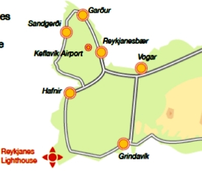 Mapa del faro de Reykjanes