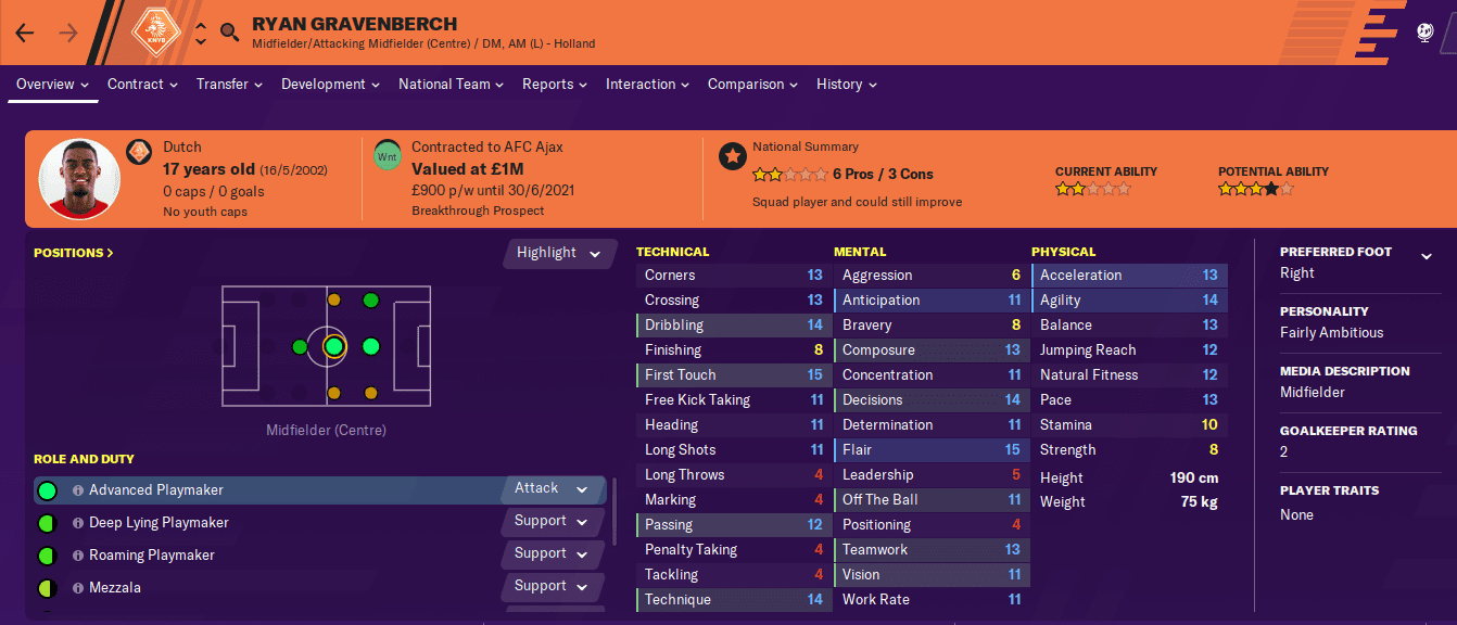 FM20 Ryan Gravenberch FM20 Ryan Gravenberch
