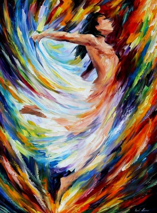 Leonid Afremov pinturas a óleo impressionista sensual mulheres