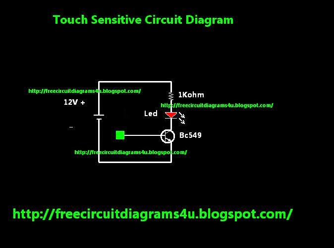 FREE CIRCUIT DIAGRAMS 4U: Touch Sensitive Circuit Diagram