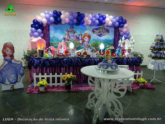 Festa infantil - Decoração de aniversário festa Princesa Sofia - Tradicional luxo