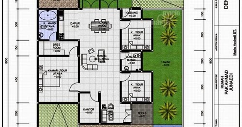 Gambar Desain Denah Rumah Minimalis 4 Kamar Tidur