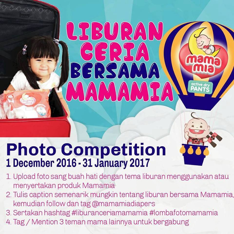 Lomba Foto Bayi 2017 di Instagram tema Liburan Ceria Bersama Mamamia