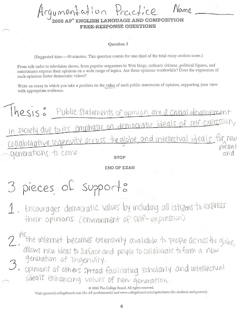 Laying the foundation ap english language and composition writing the persuasive essay