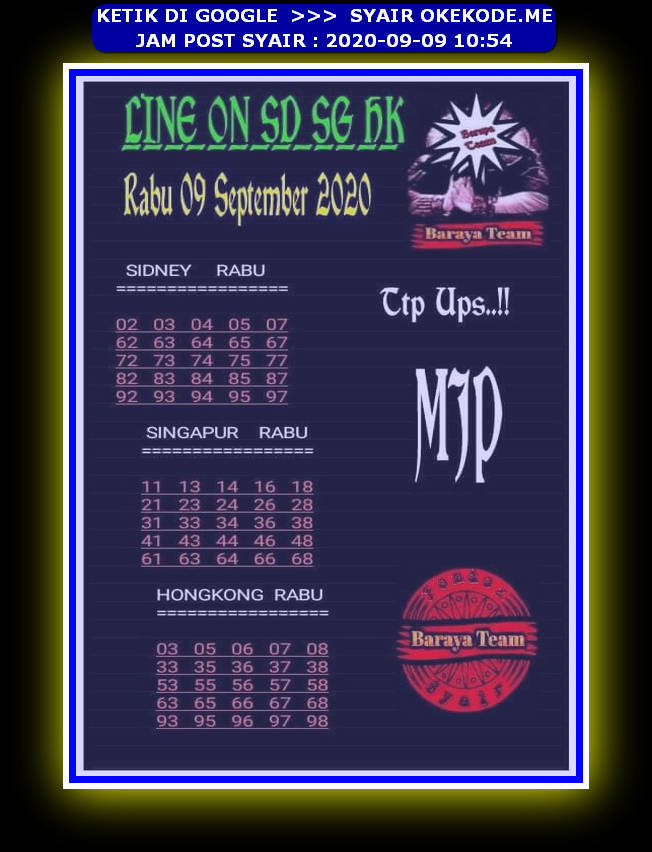 1 New Message Kode Syair Singapore 9 September 2020 Forum Syair Togel Hongkong Singapura Sydney