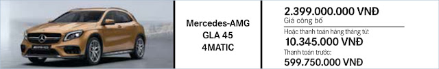 Giá xe Mercedes AMG GLA 45 4MATIC 2017 tại Mercedes Trường Chinh