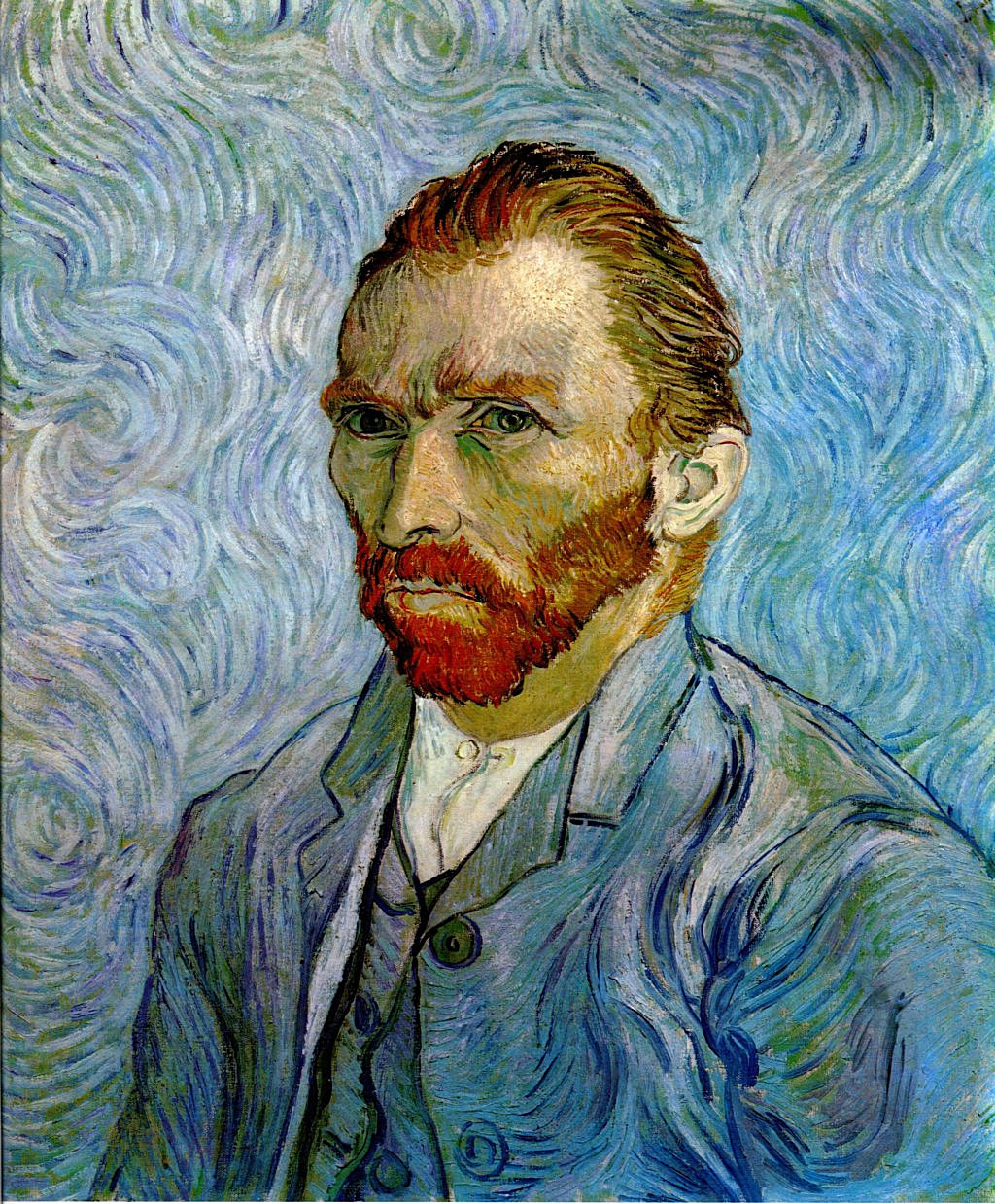 Autorretrato Pinturas de Van Gogh - (Pos-Impressionismo) Pintor Holandês