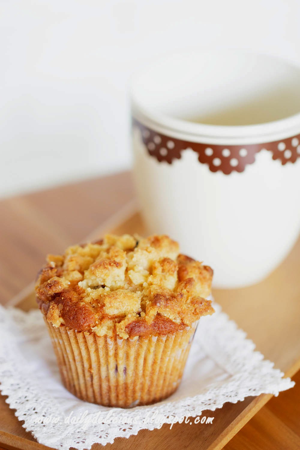 dailydelicious Blueberry Muffins with Streusel topping