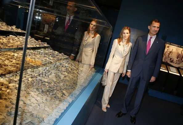 Prince Felipe and Princess Letizia visited Archaelogical Museum in Madrid