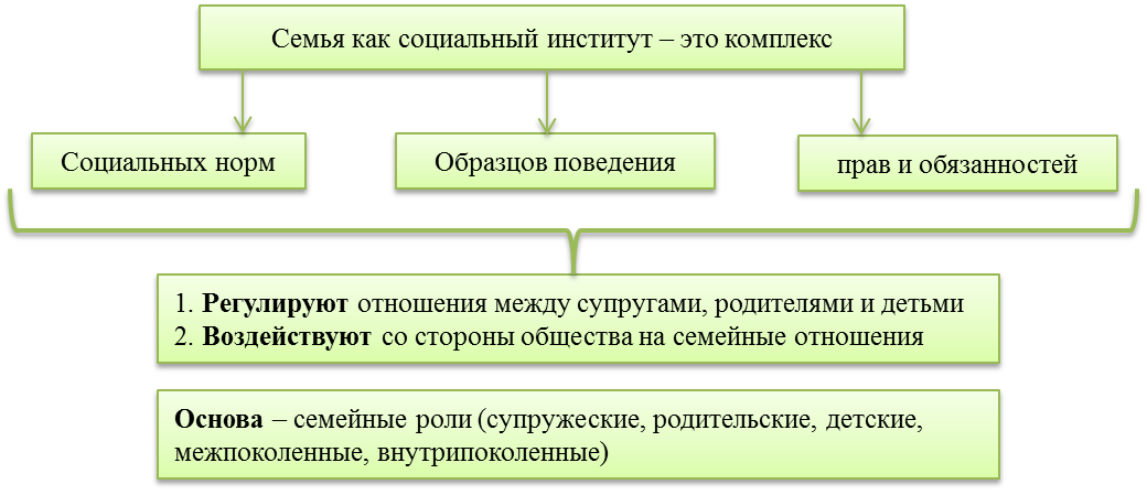 У семья как социальный институт план