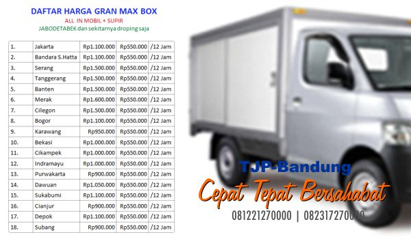 Sewa rental truk box Bandung murah