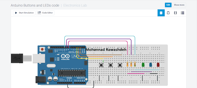 Arduino Buttons and LEDs code - M.B Raw