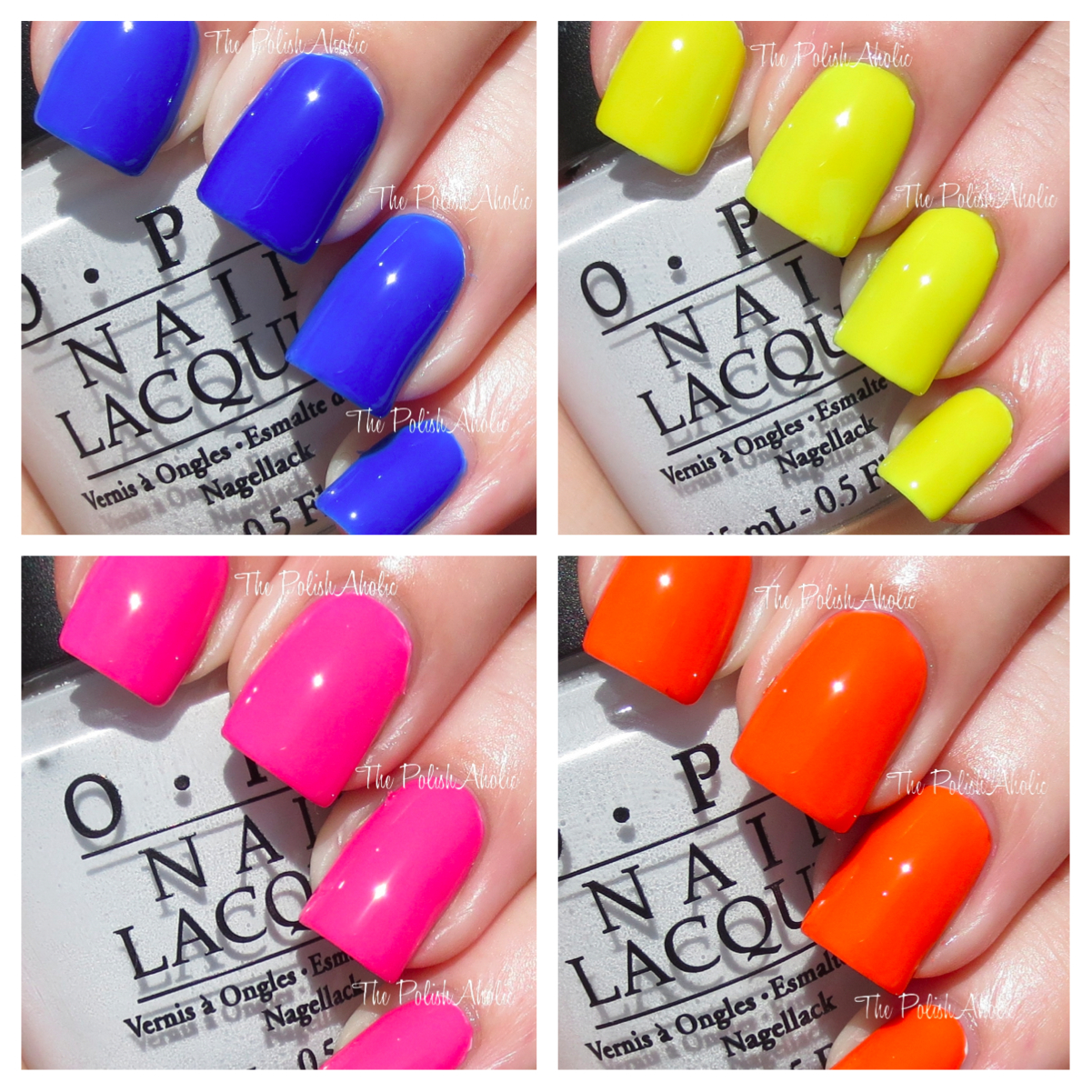 the polishaholic opi neon revolution mini set swatches review