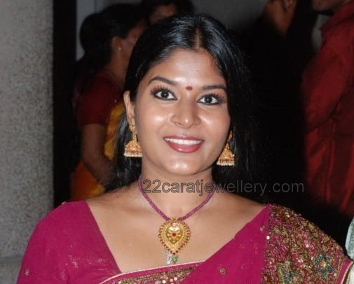Ammu in Ruby Beads Long Chain - Jewellery Designs