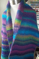 Image of arced T shawl front