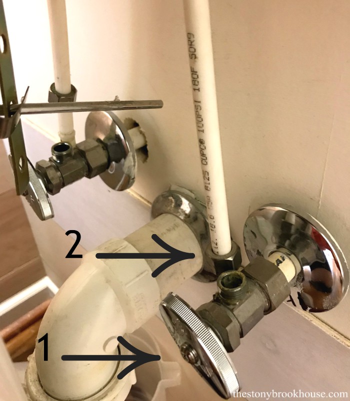 Disconnect water lines