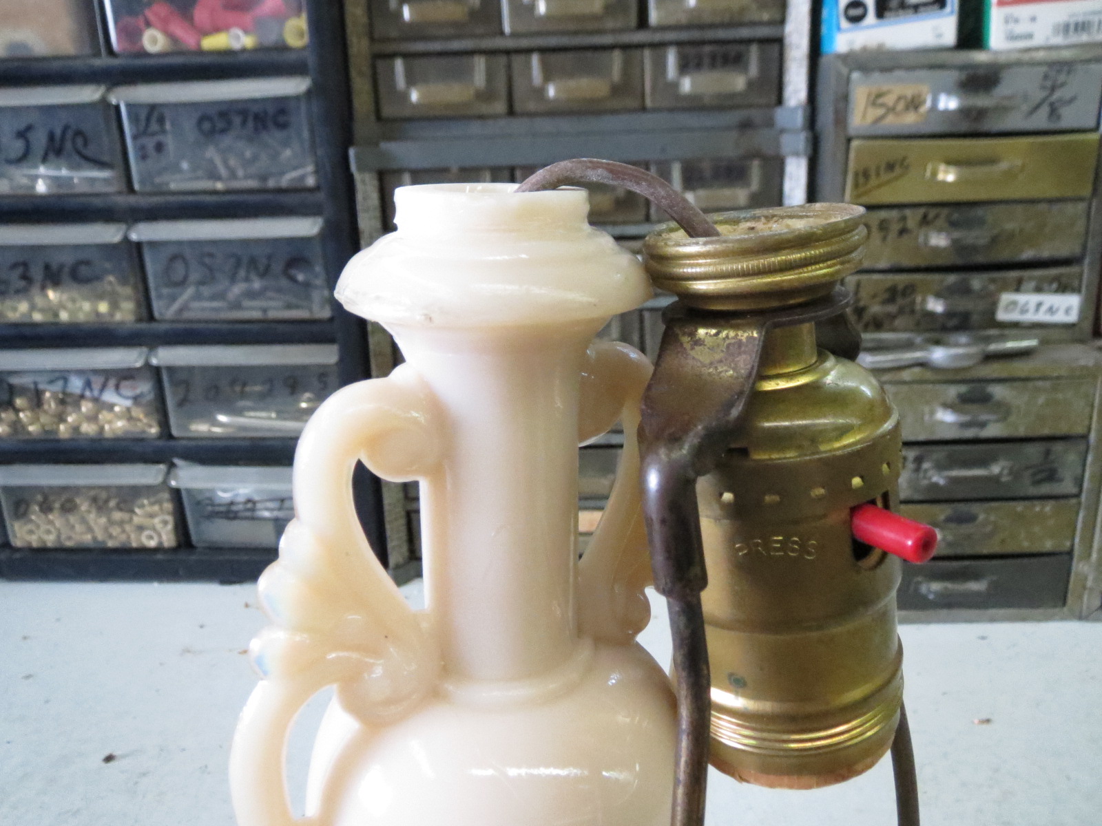 Lamp Parts and Repair Lamp Doctor Small Ivory Glass Table Lamp Repair