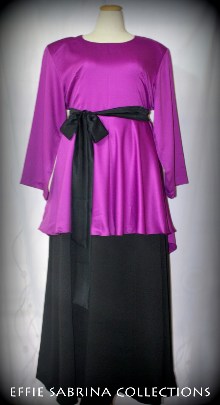 baju kurung peplum plus size