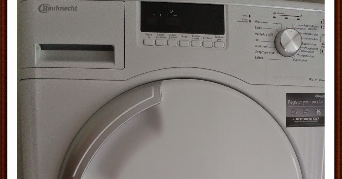 Meine Testecke: Der Bauknecht Eco Star 7 A   Ultimate Care ...