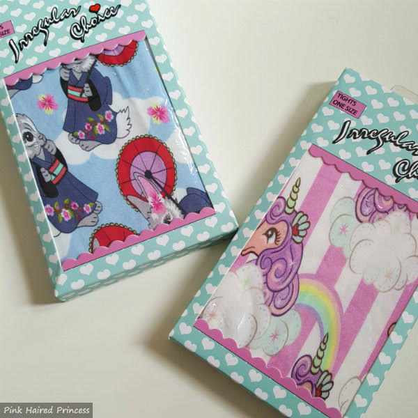 Irregular Choice Blossom Bunny and lady Daisy tights in packets Irregular Choice kimono bunny and unicorn seahorse printed tights in packets
