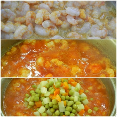 receita de arroz de forno com camarão
