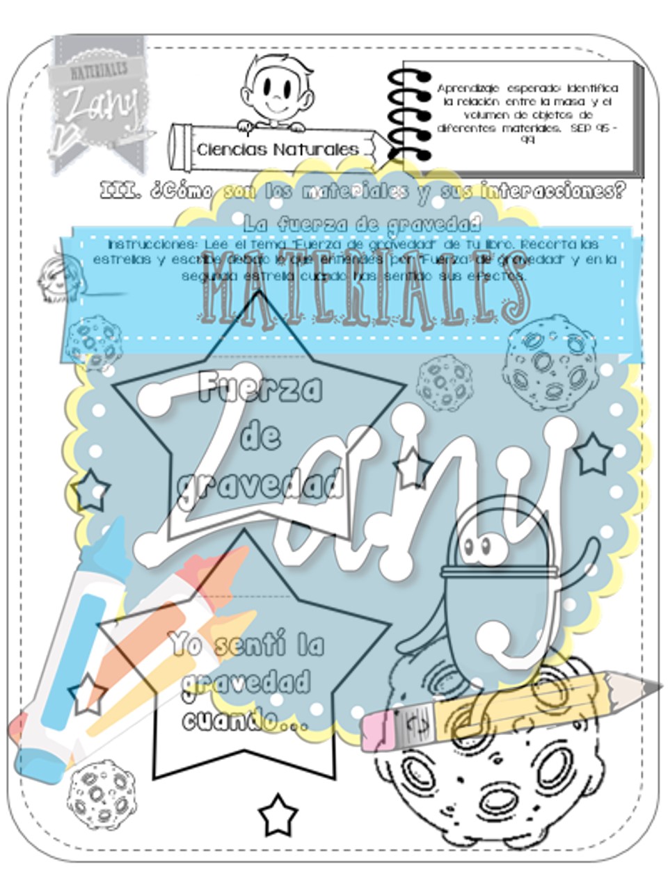 Materiales Zany Quinto Grado Bloque III Materiales Zany