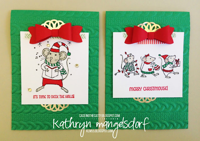 Stampin' Up! Merry Mice Christmas Card created by Kathryn Mangelsdorf