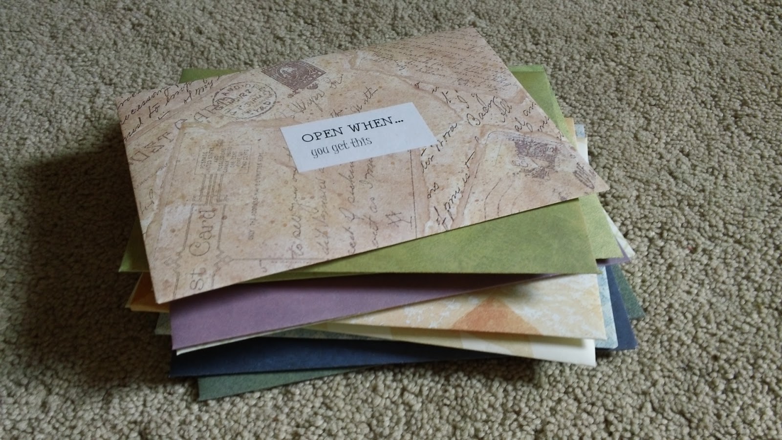 Open When Letters Template