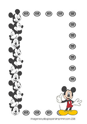 Hojas para escribir de mickey mouse