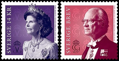 Resultado de imagem para selo de rei Carlos XVI Gustavo da Suécia