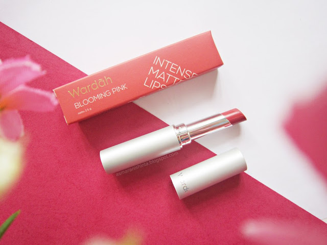 review wardah intense Matte lipstick blooming pink