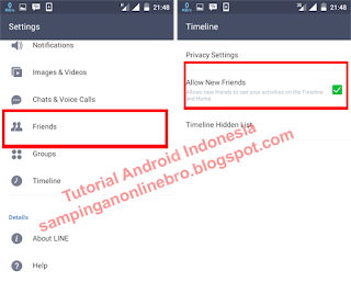 Various data protection security functions in Line Messenger Allow new friends