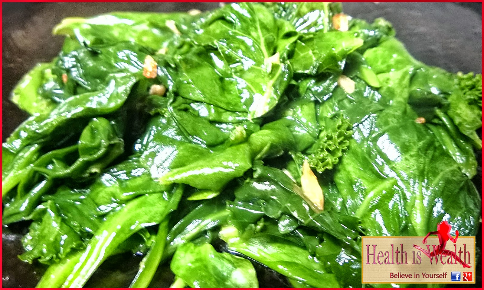 Strong and Beyond Hot Spinach and Kale Salad