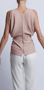 blusa mariposa beig espalda