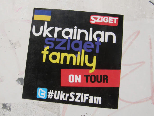 Ukrainian Sziget Family, Budapest, street art, sticker, Hungary, UkrSziFam, matrica, urban art, Sziget Fesztivál
