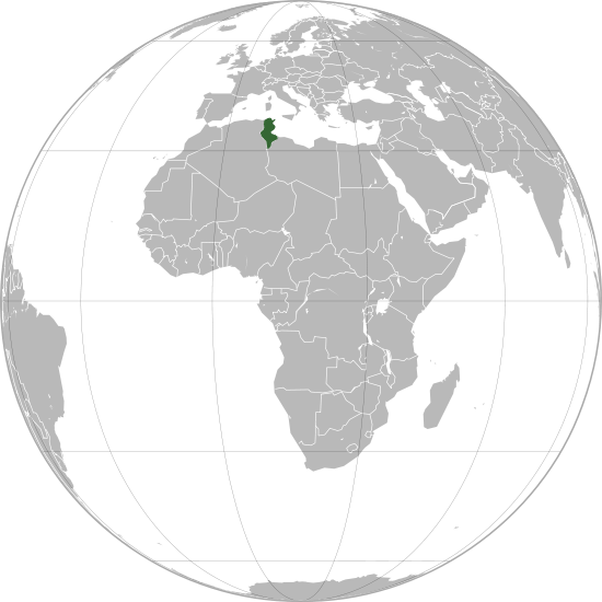 Letak negara Tunisia