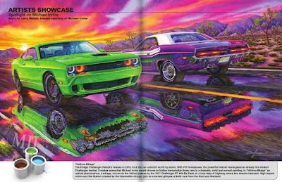 Sublime Hellcat and Plum Crazy RT440 painting 2015 Hellcat and 1971 RT440 Six Pack Challenger
