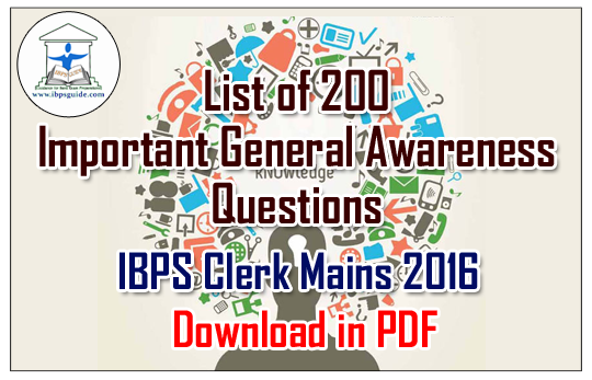 Ibps General Awareness Pdf
