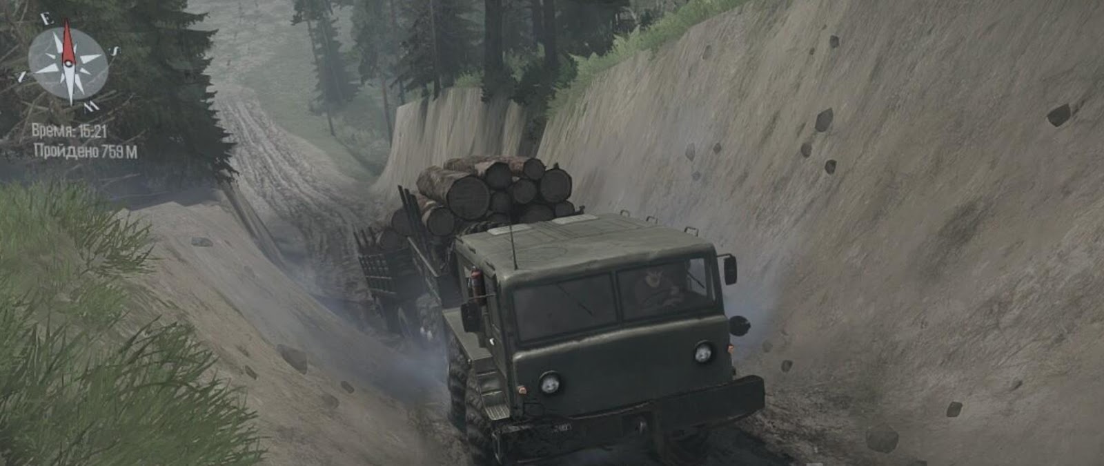 Map Extreme roads with Petrashev Map v1.0 Spintires Mudrunner Terbaru