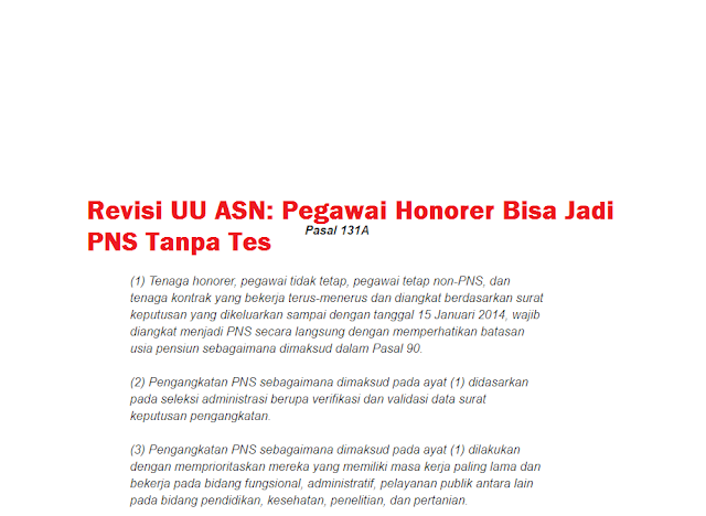 Akhirnya, Pegawai Honorer Bisa Jadi PNS Tanpa Tes Akhirnya, Pegawai Honorer Bisa Jadi PNS Tanpa Tes