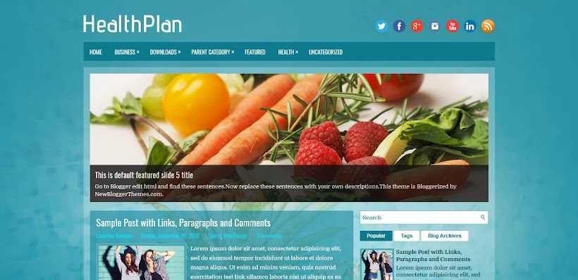 HealthPlan Free Blogger Template