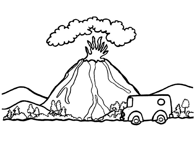Gambar Mewarnai Gunung Merapi Gambar Mewarnai Gunung Merapi