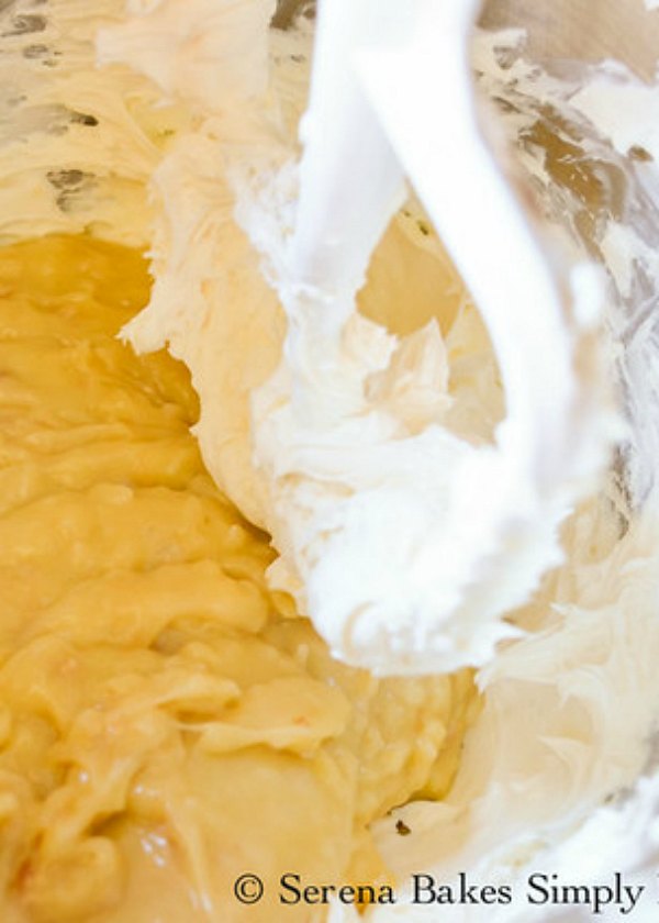 Stir Coconut Pudding into Cream Cheese from Serena Bakes Simply From Scratch.