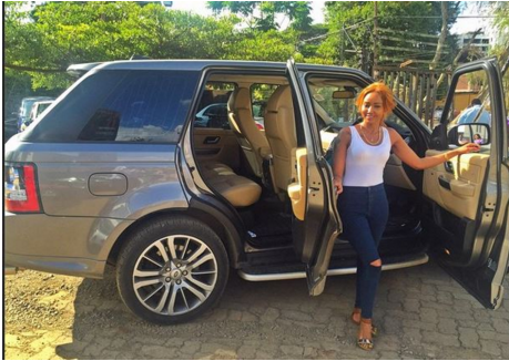 Huddah Monroe Declares Herself Kenya's Range Rover Ambassador After Doing This To Her Range Rover (Photos)