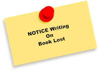 Notice Writing on Book Lost, Notice Writing