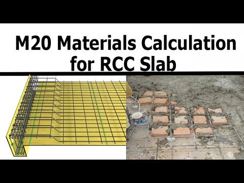 M20 materials calculation in RCC slab
