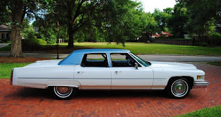 1976 Cadillac Fleetwood Brougham Colored White White 1976 Cadillac Fleetwood Brougham Side