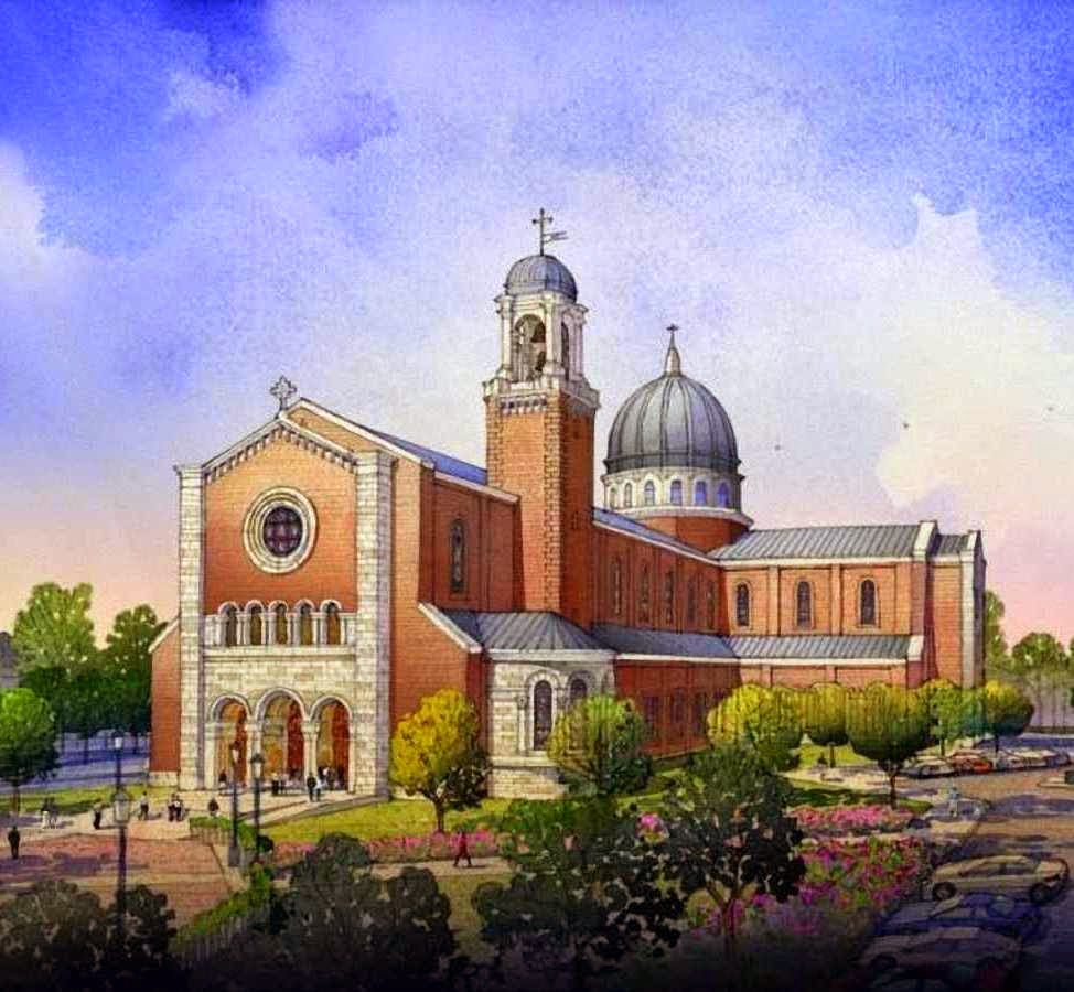 Projeto aprovado da nova catedral de West Raleigh, Carolina do Norte, EUA